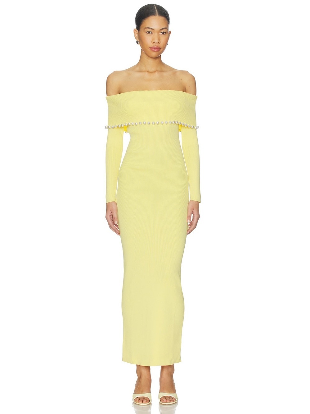 LaPointe Butter Yellow Pearl Knit Maxi Dress | NWT Revolve